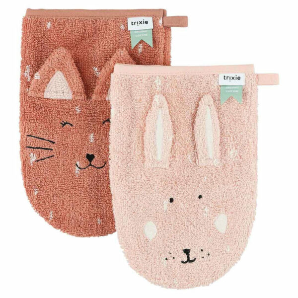 Gant de toilette 2-pack | Mrs. Cat - Mrs. Rabbit