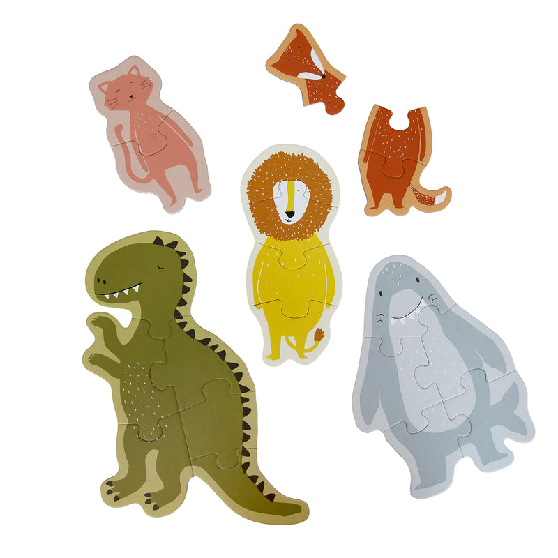 Boîte à puzzles - petits et grands animaux - 5 puzzles – Image 2