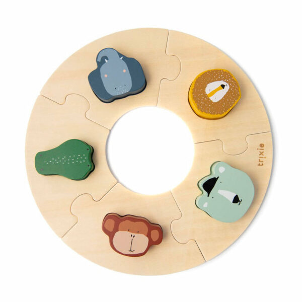 Puzzle rond en bois