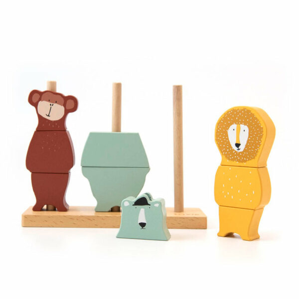 Puzzle animaux à empiler en bois