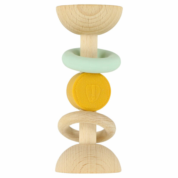 Hochet en silicone et bois - Mr. Lion