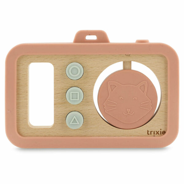 Appareil photo bébé en silicone et bois - Mrs. Cat
