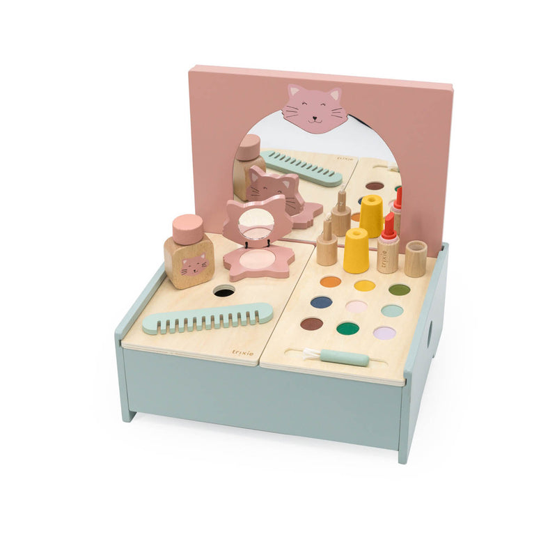 Coiffeuse avec miroir bois – Image 2