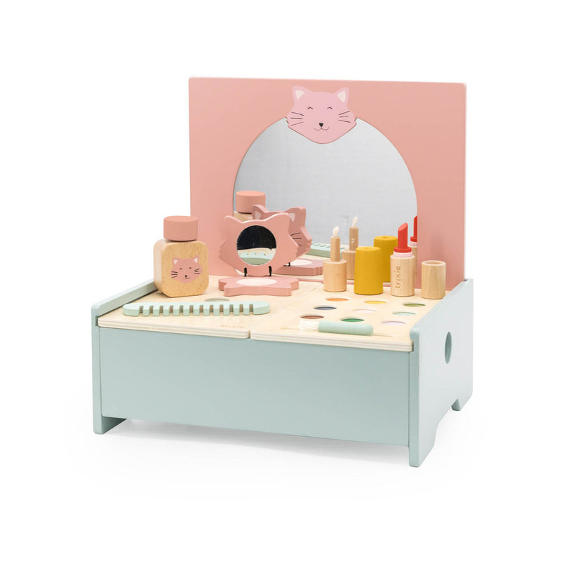 Coiffeuse avec miroir bois – Image 3