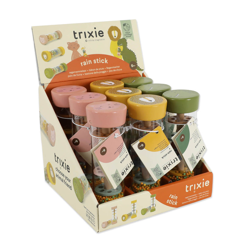 Bâton de pluie en bois boîte - 9 pièces