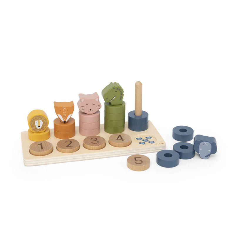 Puzzle à chiffres 1-5 en bois – Image 2