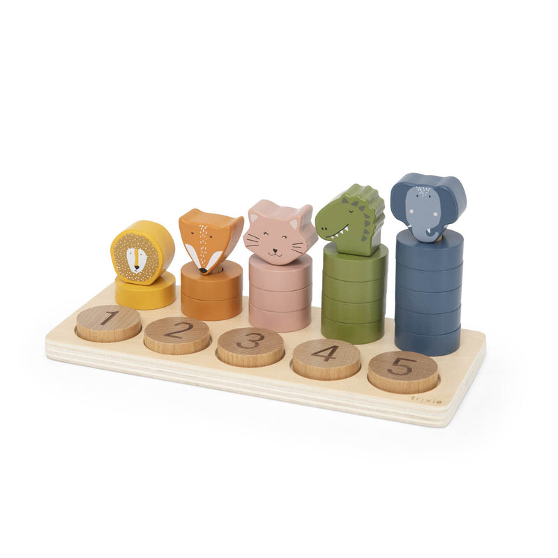 Puzzle à chiffres 1-5 en bois – Image 3