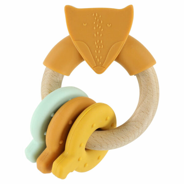 Anneau d'activités en silicone et bois - Mr. Fox