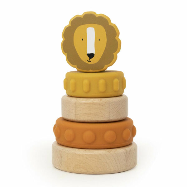 Tour à empiler en bois et silicone - Mr. Lion