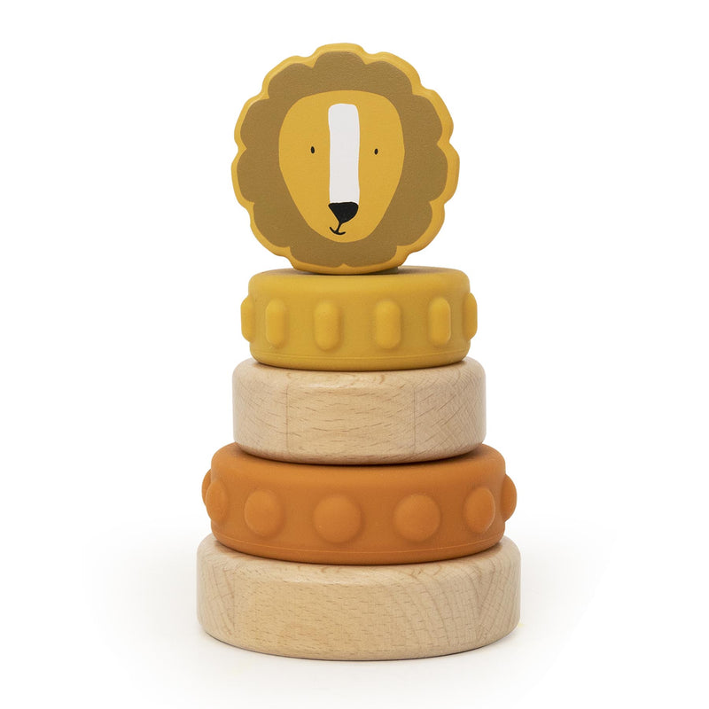 Tour à empiler en bois et silicone - Mr. Lion