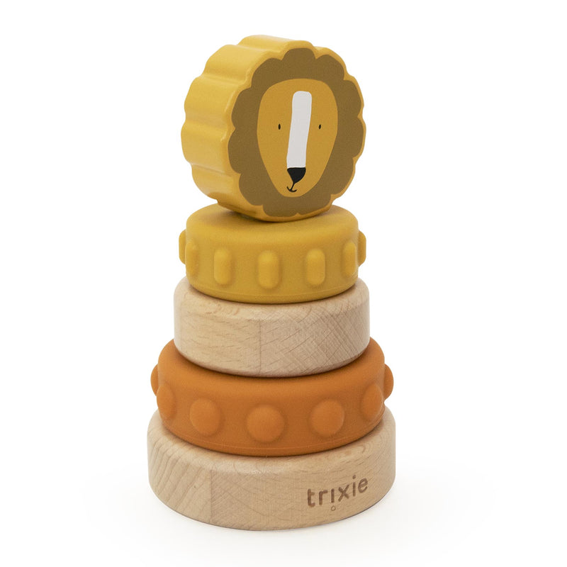 Tour à empiler en bois et silicone - Mr. Lion – Image 2