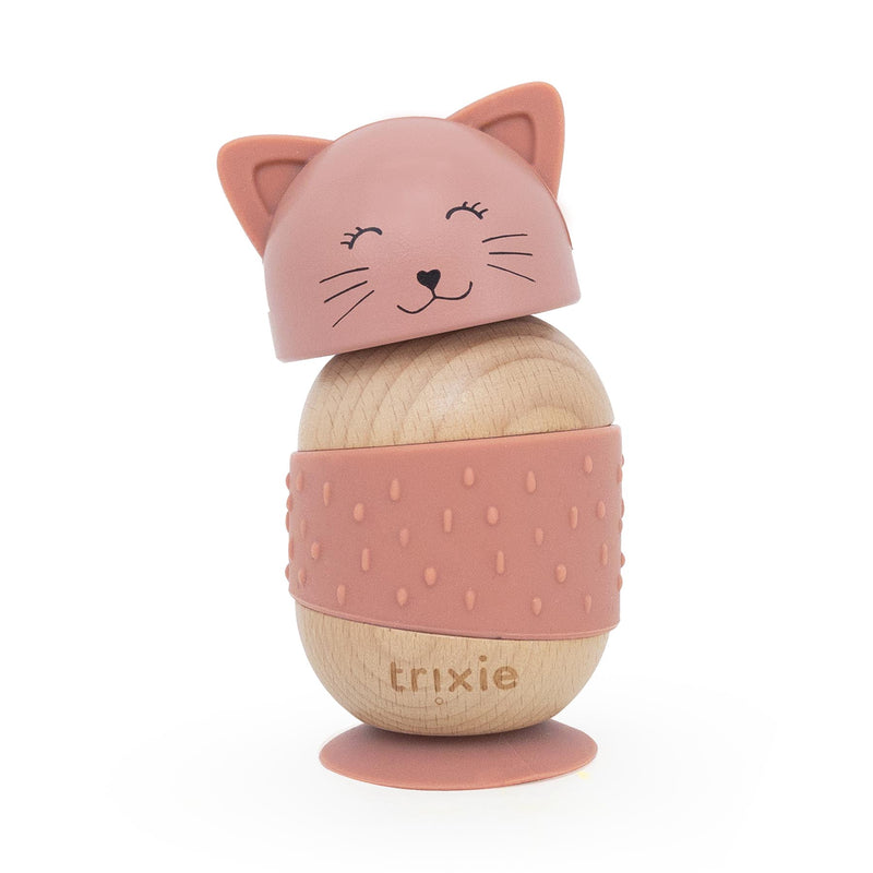 Jouet culbuto en bois et silicone - Mrs. Cat – Image 2