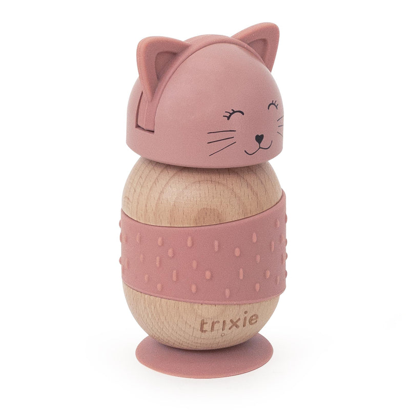Jouet culbuto en bois et silicone - Mrs. Cat – Image 3