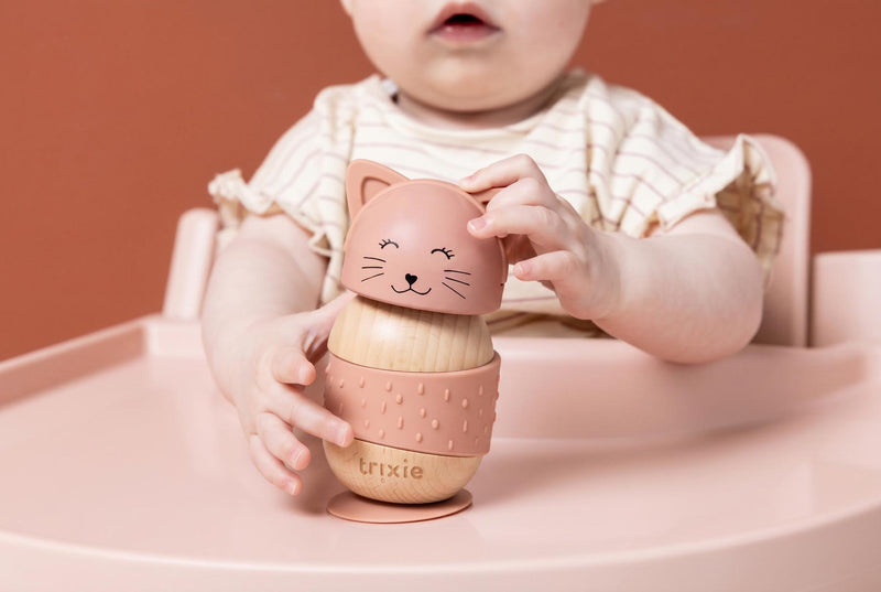 Jouet culbuto en bois et silicone - Mrs. Cat – Image 4