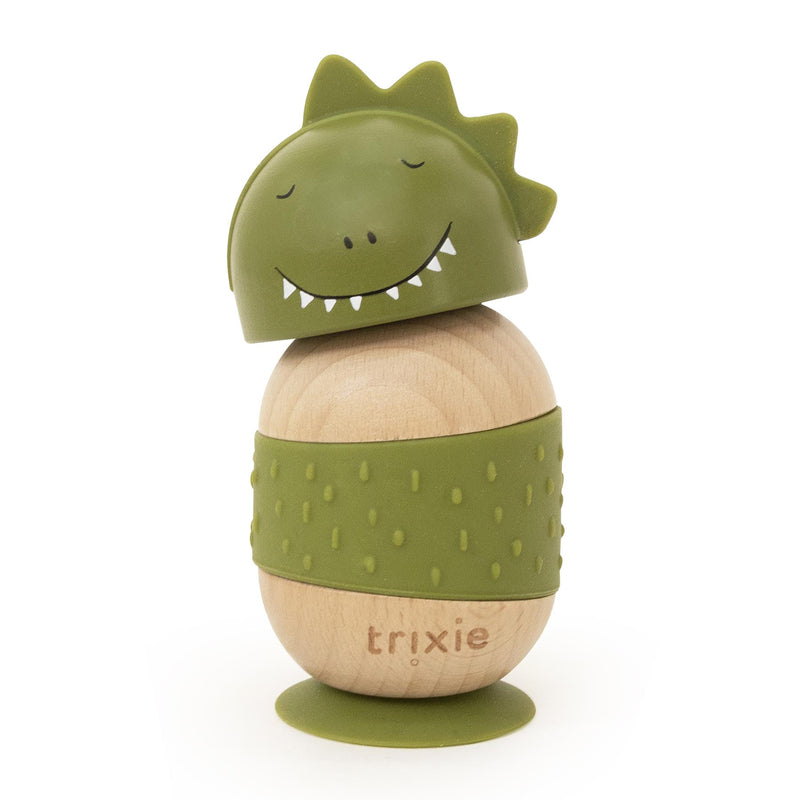 Jouet culbuto en bois et silicone - Mr. Dino – Image 2