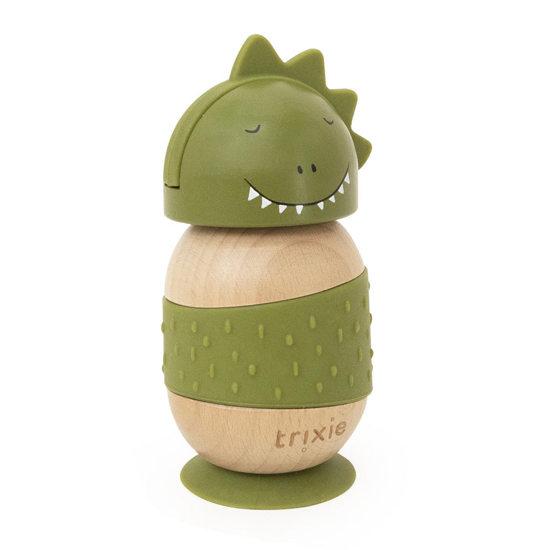 Jouet culbuto en bois et silicone - Mr. Dino – Image 3
