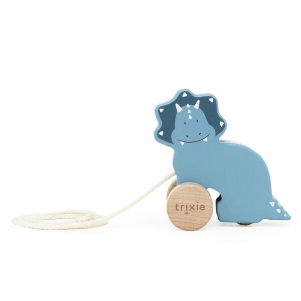 Petit jouet à tirer en bois - Mr. Triceratops