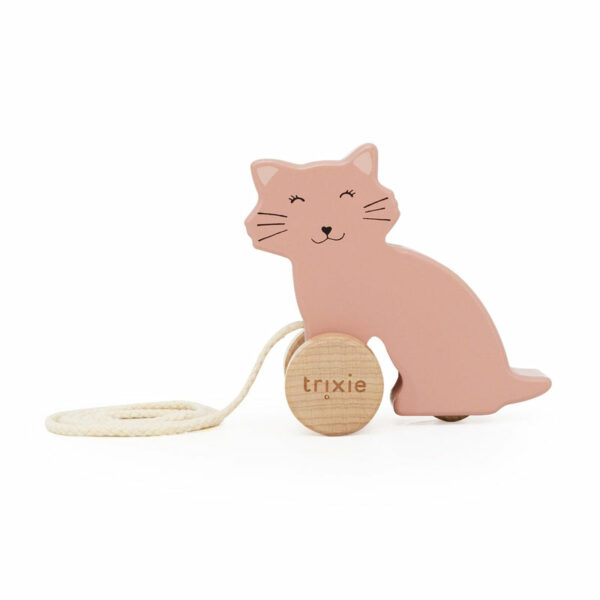 Petit jouet à tirer en bois - Mrs. Cat