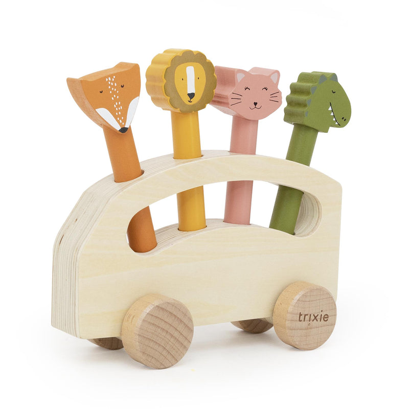 Bus en bois avec animaux pop-up – Image 2