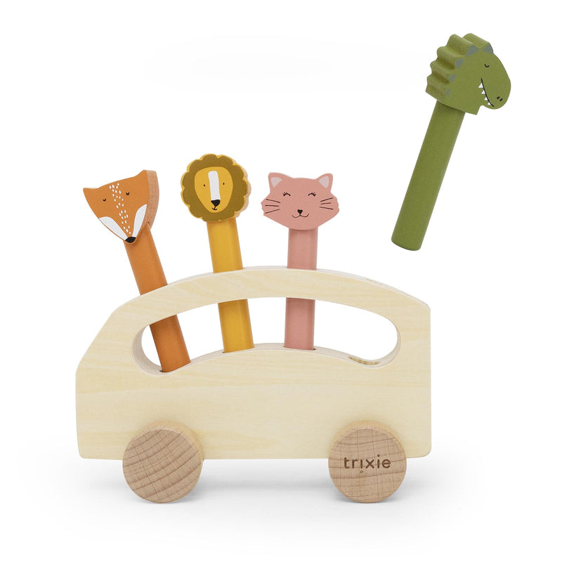 Bus en bois avec animaux pop-up – Image 3