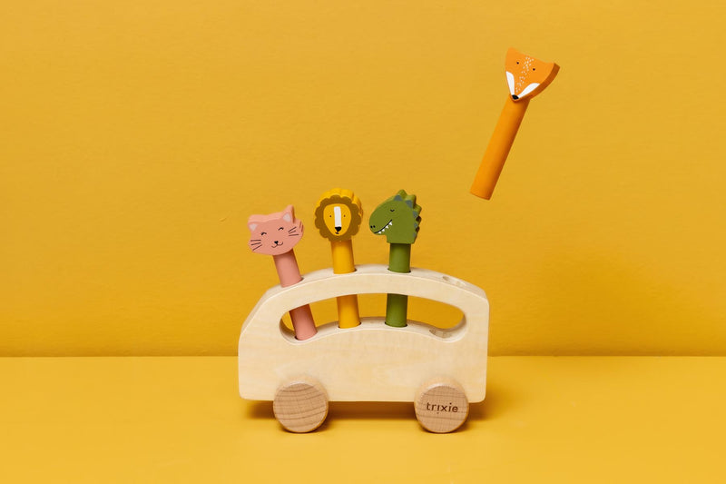 Bus en bois avec animaux pop-up – Image 4