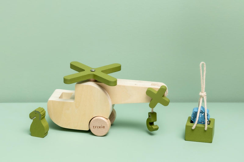 Hélicoptère d’animaux en bois – Image 4