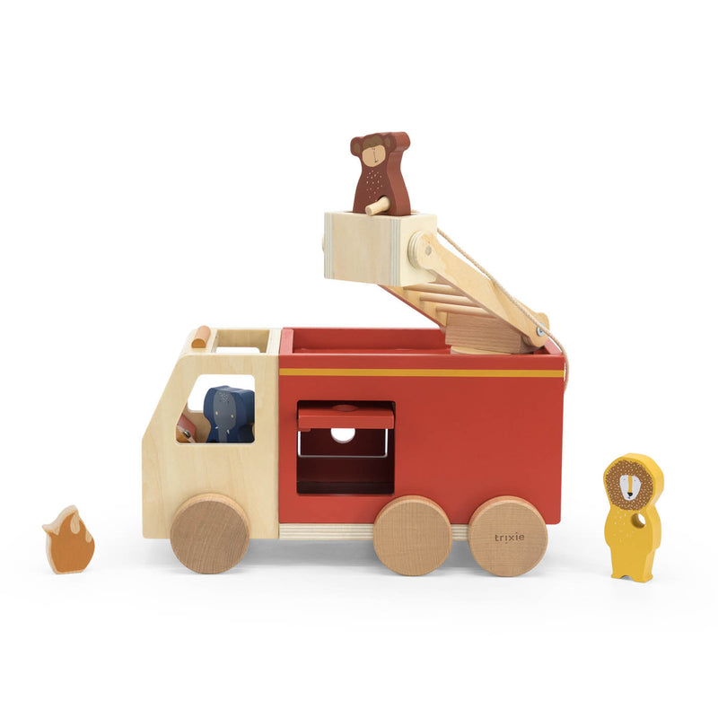 Camion pompiers en bois – Image 2