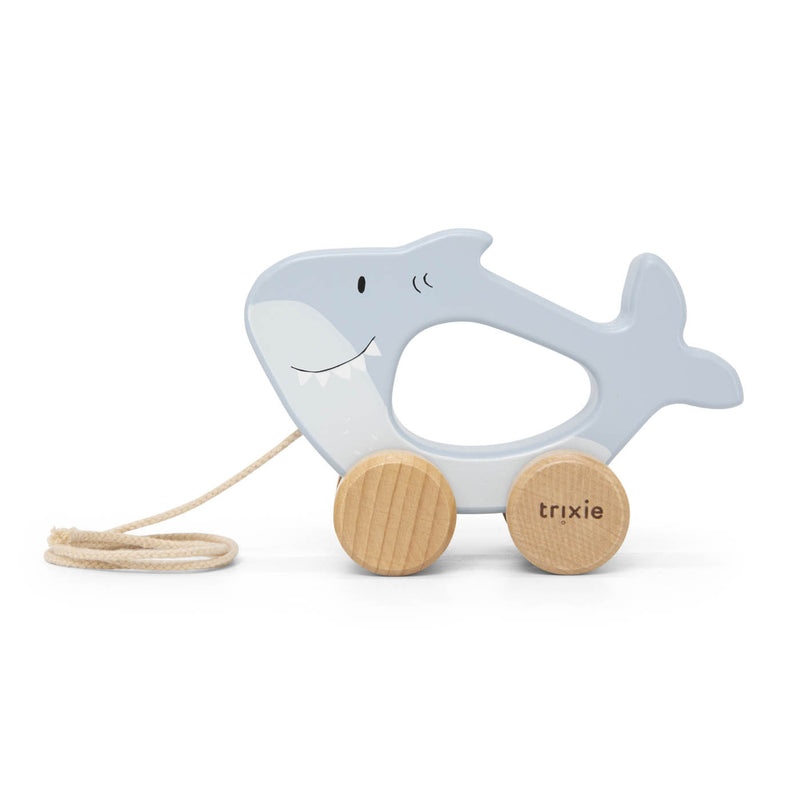 Jouet à tirer en bois - Mr. Shark – Image 2