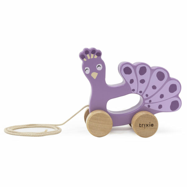 Jouet à tirer en bois - Mrs. Peacock
