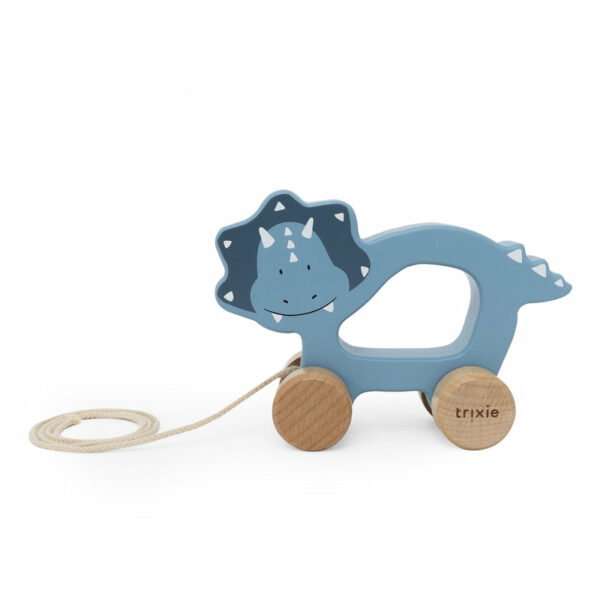 Jouet à tirer en bois - Mr. Triceratops