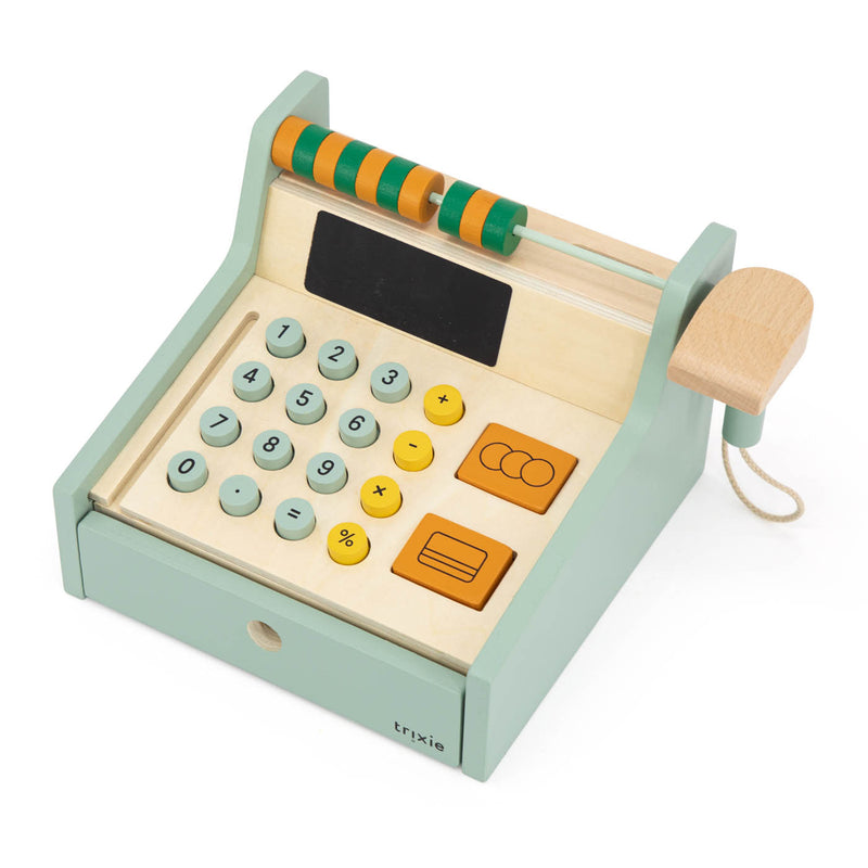 Caisse enregistreuse et ses accessoires en bois – Image 2