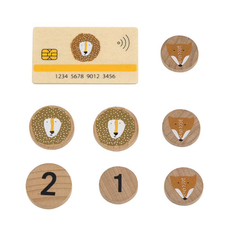 Caisse enregistreuse et ses accessoires en bois – Image 3