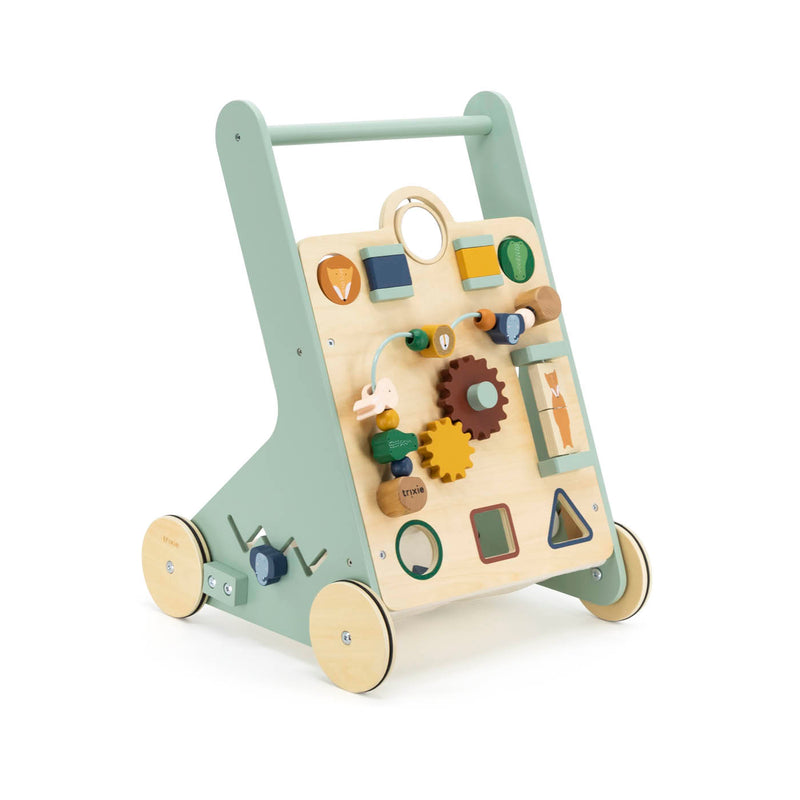 Chariot d'activité en bois à pousser animaux – Image 3