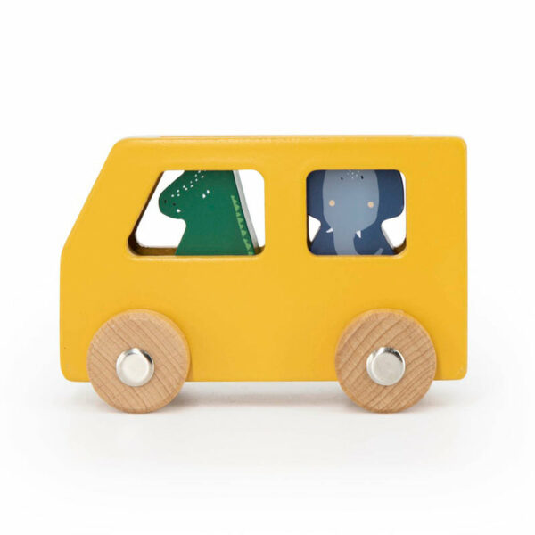 Set de voitures en bois animaux