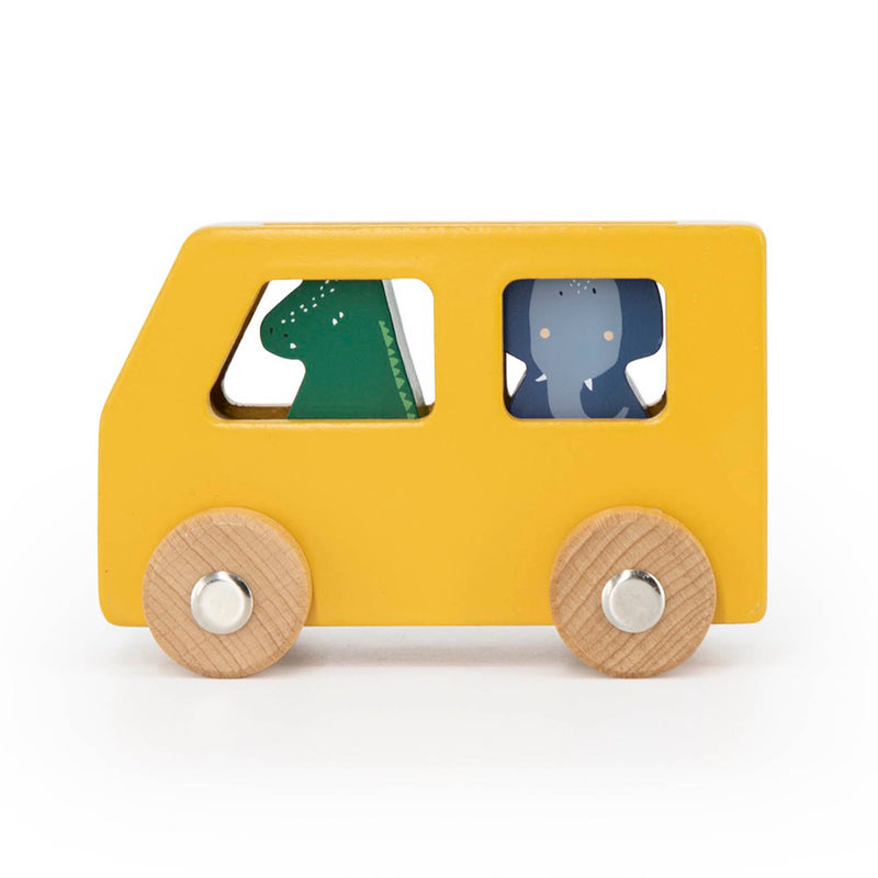 Set de voitures en bois animaux