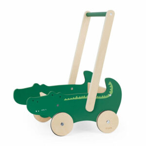 Chariot à pousser en bois - Mr. Crocodile