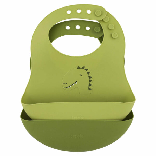 Bavoir silicone 2-pack - Mr. Dino