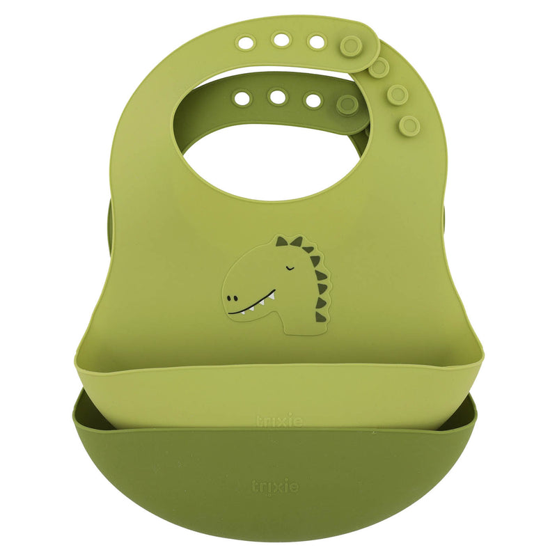 Bavoir silicone 2-pack - Mr. Dino
