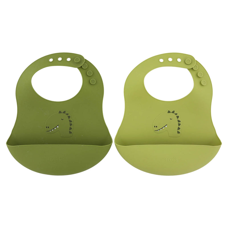 Bavoir silicone 2-pack - Mr. Dino – Image 2