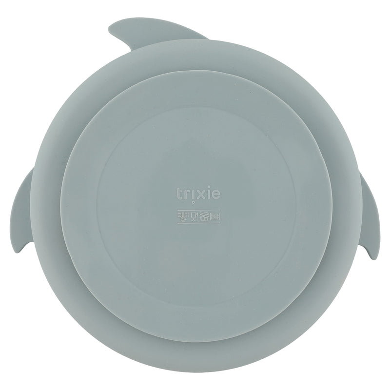 Assiette avec ventouse en silicone et compartiments - Mr. Shark – Image 2
