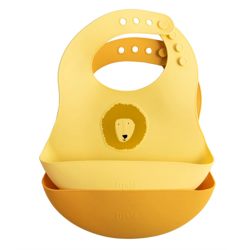 Bavoir silicone 2-pack - Mr. Lion