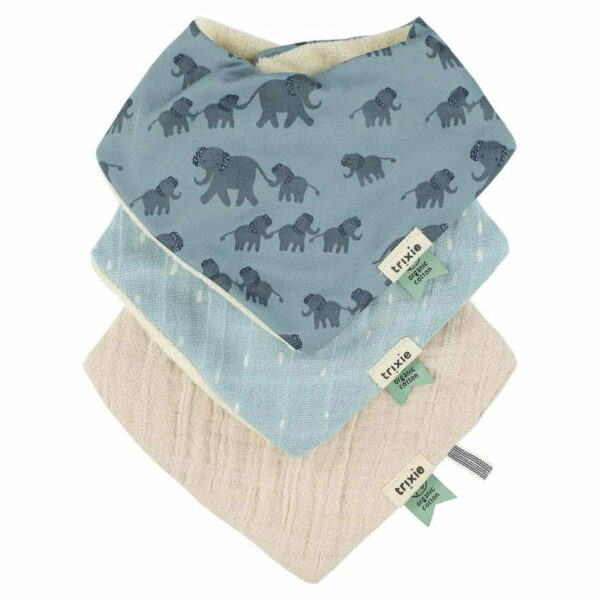 Bavoir bandana 3-pack mix - Enchanting Elephant