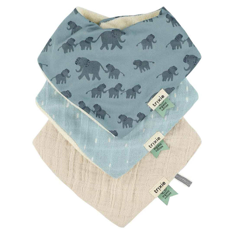 Bavoir bandana 3-pack mix - Enchanting Elephant