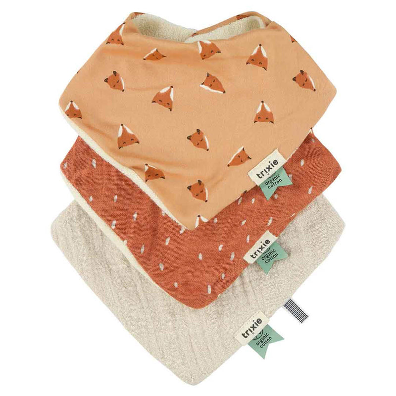 Bavoir bandana 3-pack mix - Fierce Fox