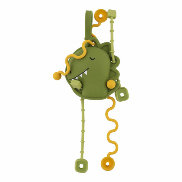 Jouet sensoriel à tirer en silicone - Mr. Dino