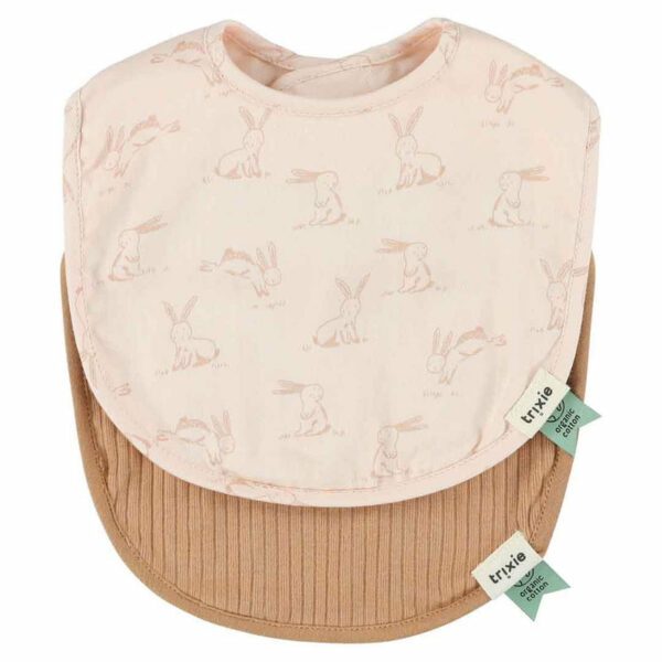 Bavoir nouveau-né 2-pack mix - Rosy Rabbit
